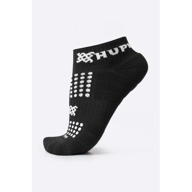 Imagem de Meia Curta para Corrida HUPI Running Pro 1 Par, Cor: Preto/Branco, Tamanho 42-46