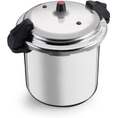 Imagem de Panela de Pressão 20 Litros com Fechamento Externo – Alta Capacidade e Segurança, 2 Válvula De Segurança, Alumínio Polido, Cozimento Rápido