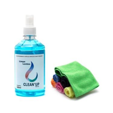 Imagem de KIT 2 EXCELENTE SPRAY LIMPA LENTES 500ml + 2 FLANELA 15x15cm P/ OCULOS