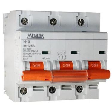 Imagem de Disjuntor 3X125A 10Ka-220V Curva C N10-3P125
