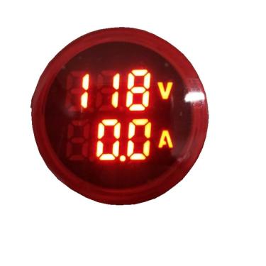 Imagem de Voltímetro / Amperímetro 22mm  Vermelho