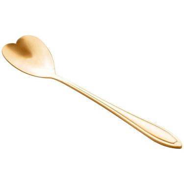 Imagem de Conjunto De Colheres Para Chá Wolff Heart Em Aço Inox Dourado