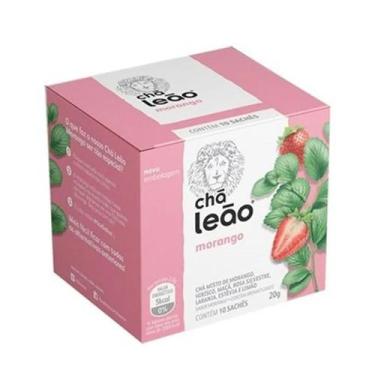Imagem de Chá Leão Morango 10 sachês de 1,6g - Chá Leão
