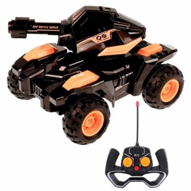 Imagem de Brinquedo Carrinho Controle Remoto Tanque Guerra Solta Bolinhas de Gel