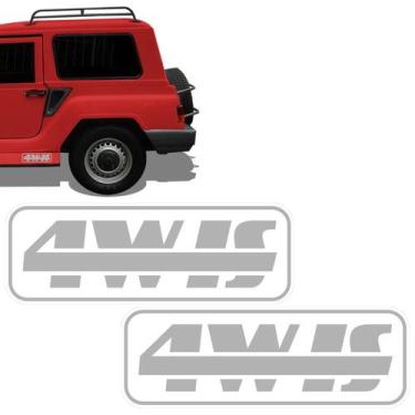 Imagem de Adesivos 4w Is Linha Gurgel Emblema Lateral Cinza Genérico - SPORTINOX