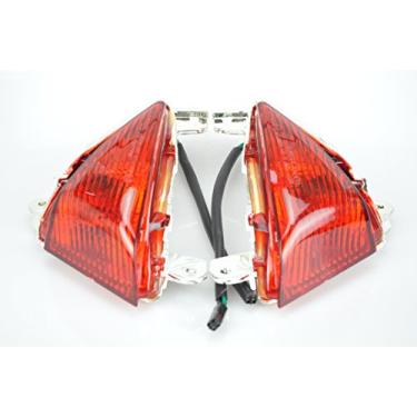 Imagem de TOPZONE Compatível com Kawasaki 2008-2018 1400GTR; 2007-2013 Z1000 / ABS; ZZR1400 / ZZR1400 ABS 2006-2019; Lâmpada Idicadora Frontal Piscadora (Lâmpadas LED instaladas, cor vermelha)