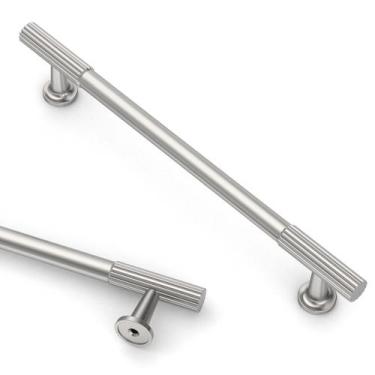 Imagem de Armário extrai níquel acetinado escovado Asidrama 160 mm, pacote com 1