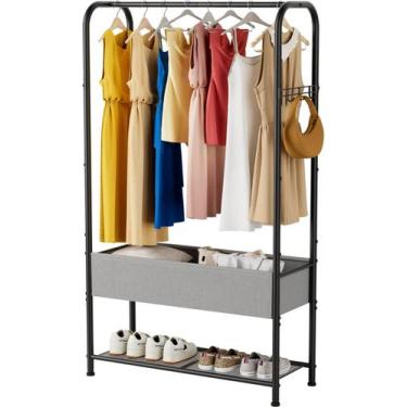 Imagem de Cabide para roupas, cabide para secar roupas, prateleiras para roupas 