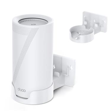 Imagem de Kit de montagem de parede para sistema de malha WiFi 7 TP-Link Deco BE65-5G/BE75/BE85/BE95 – Suporte para economia de espaço com armazenamento de cabo e adaptador de energia, design seguro e elegante