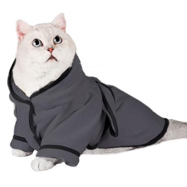 Imagem de Rrlihjgu Roupão Para Cães,Capa De Secagem Com Capuz Para Animais - Roupão Quentinho Para Banho De Cães E Gatos Frio Natação Praia Banheiro Piscina Tosquia
