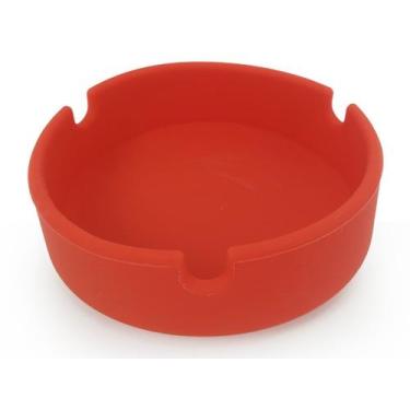 Imagem de Cinzeiro De Silicone Redondo Resistente Lavável Não Queima e Não Quebr