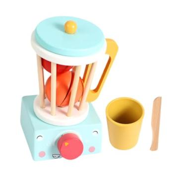 Imagem de Dynwave Conjunto de cozinha infantil para crianças, cozinha de brinquedo, pré-escola, aprendizagem precoce, simulação de madeira, meninos e meninas, brinquedo, Espremedor