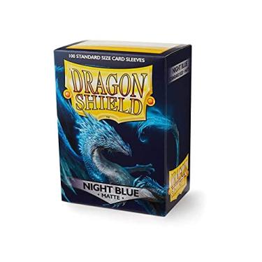 Imagem de 10 Packs Dragon Shield Matte Night Blue Standard Size 100 ct Card Sleeves Display Case