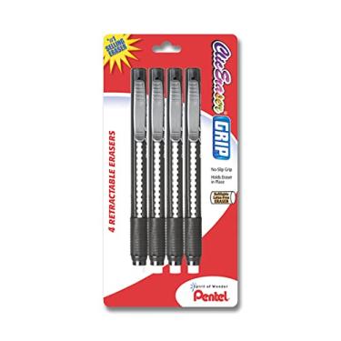Imagem de Pentel (R) Clic Erasers™, barril preto, pacote com 4