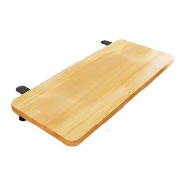Imagem de AFXGUSD Placa de Extensão de Mesa de Escritório para Adultos, Acessório de Extensão de Montagem em Mesa, Bandeja para Teclado, Fácil Instalação, Cor de Madeira, Tamanho real
