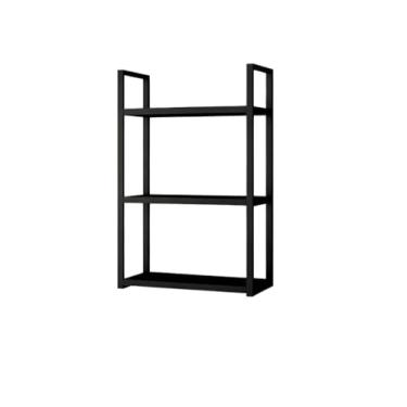 Imagem de Prateleiras De Madeira Industrial Para Sala Prateleira Madeira Decoração Organização Rústica(PRETO/PRETO)