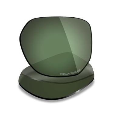 Imagem de Mryok Lentes de reposição polarizadas Plus para óculos de sol Oakley Latch Beta, HD Polarized, proteção UV, resistente a impactos e ajuste perfeito - Cinza verde