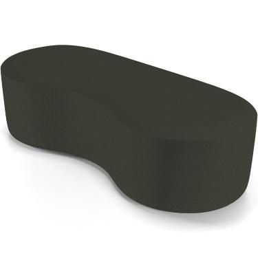 Imagem de Puff Decorativo Orgânico para Living Quarto 140cm Orbit W01 Linho Verde Musgo - Lyam Decor