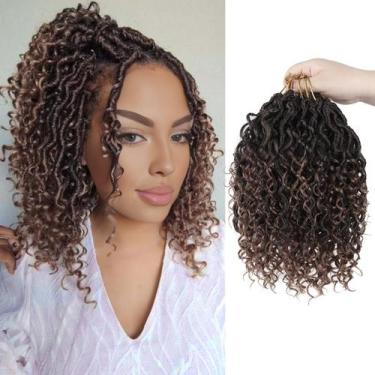 Imagem de Colete de cabelo de crochê Goddess Locs 20 cm, 9 pacotes sintéticos - 