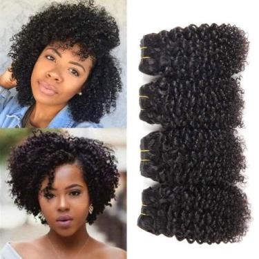 Imagem de Hair Weave Peiyulex Brazilian Curly, 4 pacotes, 200g, 8 polegadas