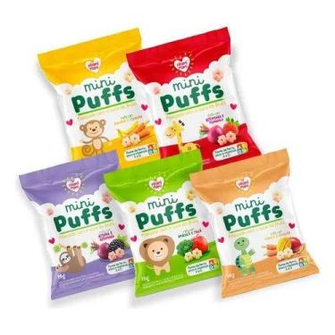 Imagem de Biscoito Mini Puffs Sortidos C/ 5x15gr Nhami Mami