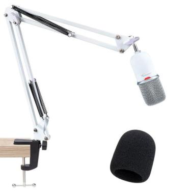 Imagem de Suporte de microfone Boom Arm para HyperX SoloCast White da SUNMON