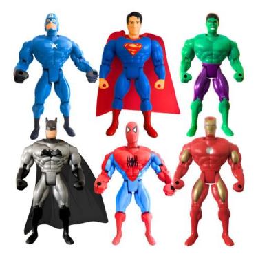 Imagem de Superman Homem De Ferro Bonecos 26cm Grande Articulado Herói, SUPERMAN