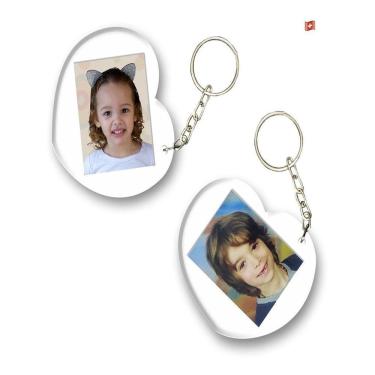 Imagem de 150 Chaveiro Coração 3X4 Acrílico Para Personalizar Revenda