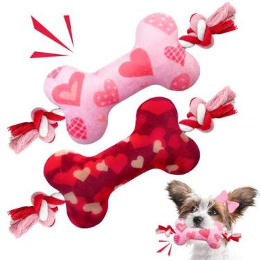 Imagem de Brinquedos para cães Lepawit Christmas, pacote com 2, Soft Squeaky com