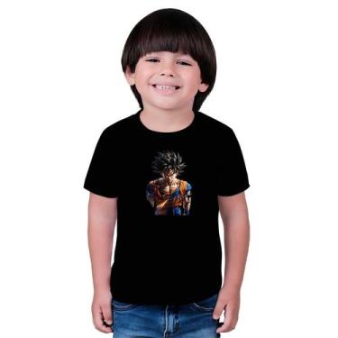 Imagem de Camiseta Masculina Infatil Goku Dragon Ball - marcelo, Preto, 4