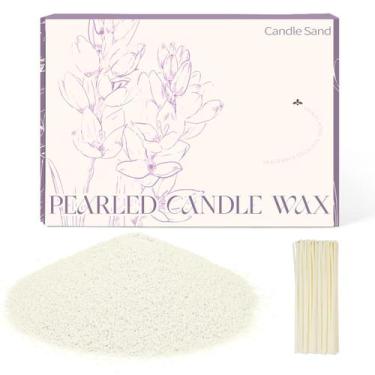 Imagem de Vela SCENTORINI Cera de areia perolada branca sem perfume 725g