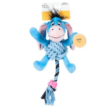 Imagem de Disney for Pets Ursinho Pooh: Brinquedo de corda Eeyore para animais de estimação | Disney Dog Toys | Brinquedo de puxar corda para cães inspirado no Ursinho Pooh, 20 cm