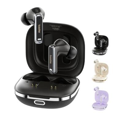Imagem de Basike F1 Fone de Ouvido Sem Fio, Bluetooth 5.4 Com ANC-Cancelamento De Ruído Ativo, ENC-Cancelamento de Ruído em Chamadas, 40Horas de Reprodução, Ajuste Confortável, Baixa Latência (Preto)