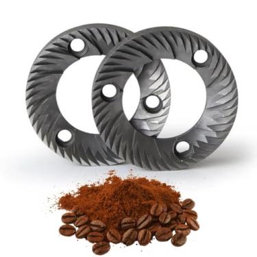 Imagem de Fiorenzato Conjunto de Rebarbas de 64 Mm Adequado para Moedor de Café F64 Evo, Rebarbas de Substituição para Moedor de Café, Rebarbas de Moedor, Padrão, Prata