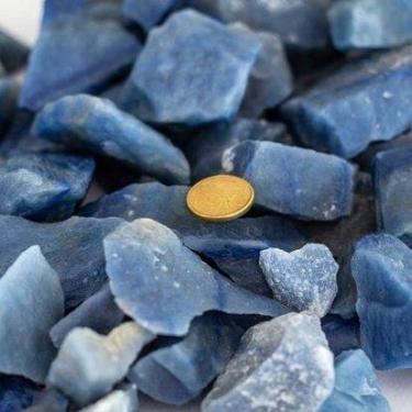 Imagem de Cascalho Bruto de Quartzo Azul Natural - 20 Kg - Tamanhos de 10 a 70mm