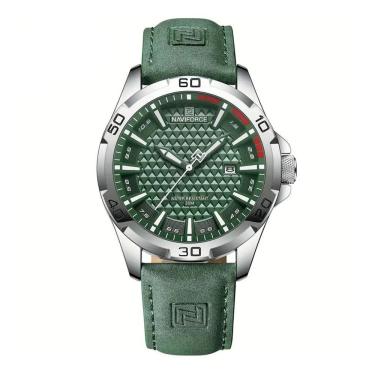 Imagem de Relógio masculino Naviforce 8023 Verde Couro