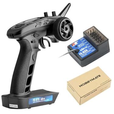 Imagem de Transmissor RC HOBBYMATE Flysky FS GT5 com receptor giroscópico FS BS6