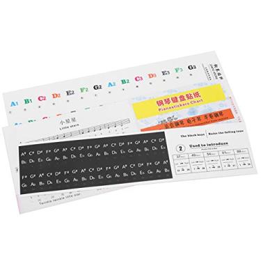 Imagem de RiToEasysports Adesivos de Piano Com Números e Letras Coloridas - Resistentes à água e Ao óleo - Fácil de Aplicar e Remover Adequado para Pianos Com Teclas 54/61/88 Ideal para Crianças (Chaves