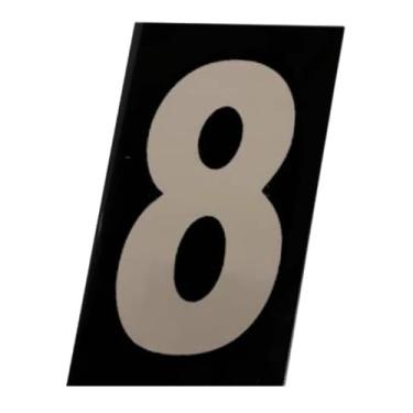 Imagem de Número Residencial 8 em Acm Refletivo Numeral 11,5 x 6,5 cm