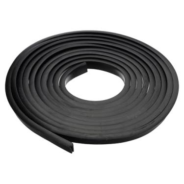 Imagem de YOKIVE Acabamento de borda de canal U de borracha, tira de vedação de porta em forma de U, ajuste de borda de 9,5 cm | Protetor de borda de metal ótimo para portas de carros, chapa metálica (preta, 3