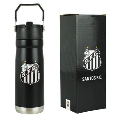 Imagem de Garrafa Térmica Inox Alça Canudo Bico 650ml - Santos - Mileno