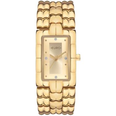 Imagem de Relógio Euro Feminino Ref: Eu2035yyw/4d Clássico Retangular Dourado