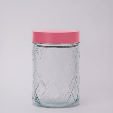 Imagem de POTE DE VIDRO DIAMANTE 1,2L COM TAMPA ROSCA COLOR VIVA VIDROS