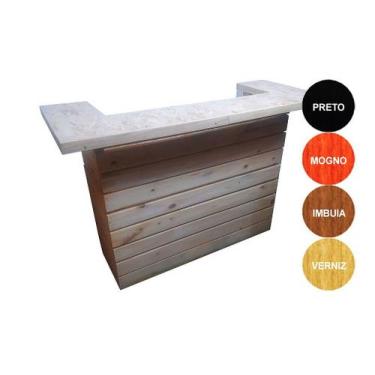 Imagem de Balcão de Madeira Pallet 150x59x102 cm para Bar e Eventos - PALLET SP,