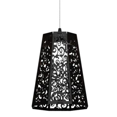 Imagem de Luminária Teto Tipo Pendente ampla variedade Mdf - Completa Cor: Preta