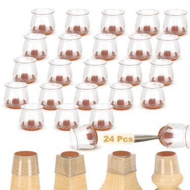 Imagem de Protetores de chão para pernas de cadeira Meditoross Silicone 24 unida