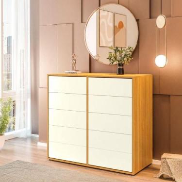 Imagem de Cômoda Dieci 10 Gavetas Mdp 15 Mm Corrediça Telescópica + Fecho Toque 