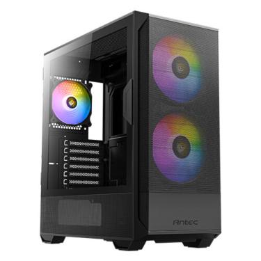 Imagem de Gabinete Gamer ANTEC NX416L Lateral Vidro Temperado ATX/M-ATX/ITX 2 FANS 120MM ARGB - 0-761345-10