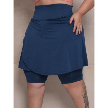 Imagem de Bermuda transpassada plus size M ao G3 academia moda modesta evangélic