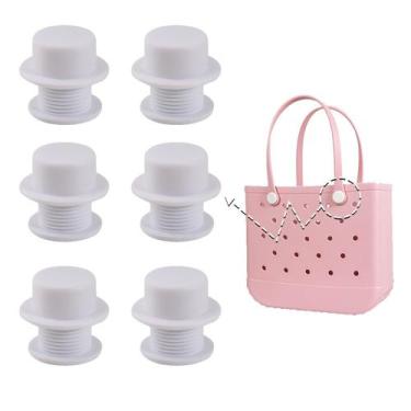 Imagem de Botões de reposição para bolsas de praia UOMIO Plastic White 6 unidade